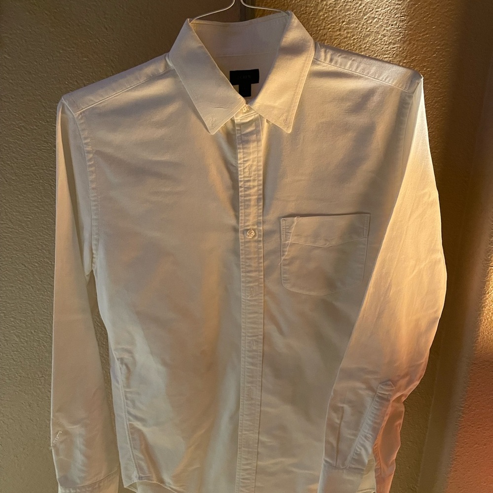 Jcrew Pocket Dress Shirt white
